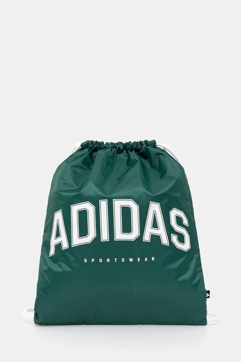 Batoh adidas VAR GYMSACK zelená barva, s potiskem, JG1083