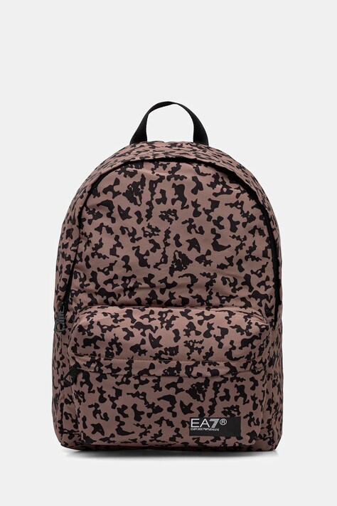 EA7 Emporio Armani plecak kolor brązowy duży wzorzysty AF10465.7X000001