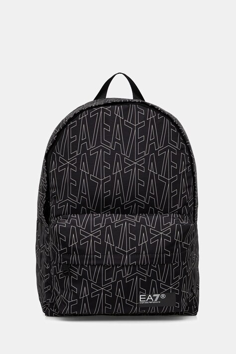 EA7 Emporio Armani hátizsák fekete, nagy, mintás, AF10465.7X000001