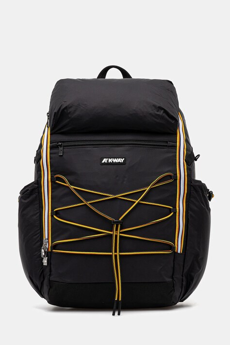 Раница K-Way в черно голям размер с десен K4112YW