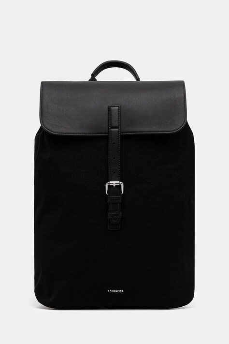 Sandqvist backpack Everyday Lid M black color smooth 248804995