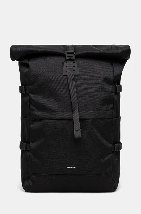 Sandqvist rucsac Icon Rolltop L culoarea negru, mare, uni, 251305995