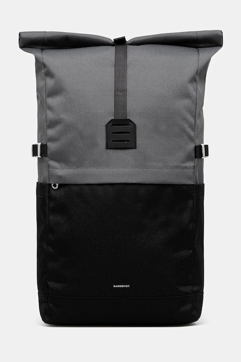 Ruksak Sandqvist Icon Rolltop M boja: crna, veliki, bez uzorka, 251404103
