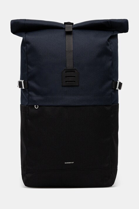 Sandqvist backpack Icon Rolltop M black color smooth 251404504