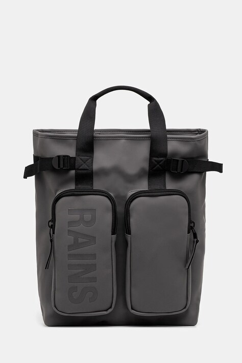 Rains rucsac Texel Tote Backpack W3 culoarea gri, mare, uni, 14240.13