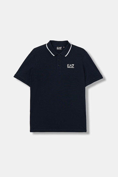 EA7 Emporio Armani polo dziecięce kolor granatowy z nadrukiem 7B000023 AF12901