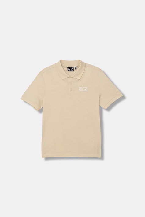 EA7 Emporio Armani polo pentru copii din bumbac bej 7B000022 AF10378