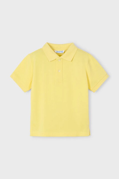 Mayoral tricouri polo din bumbac pentru copii culoarea galben, neted, 150