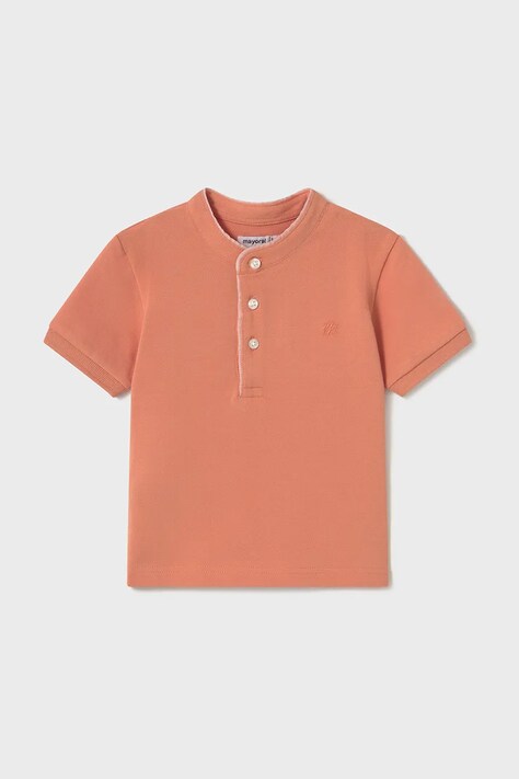 Mayoral tricou polo copii culoarea portocaliu, neted, 1107