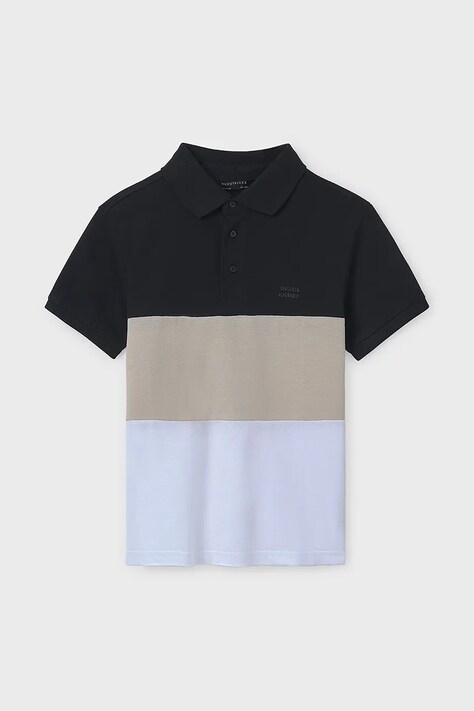 Mayoral tricouri polo din bumbac pentru copii culoarea negru, modelator, 6132