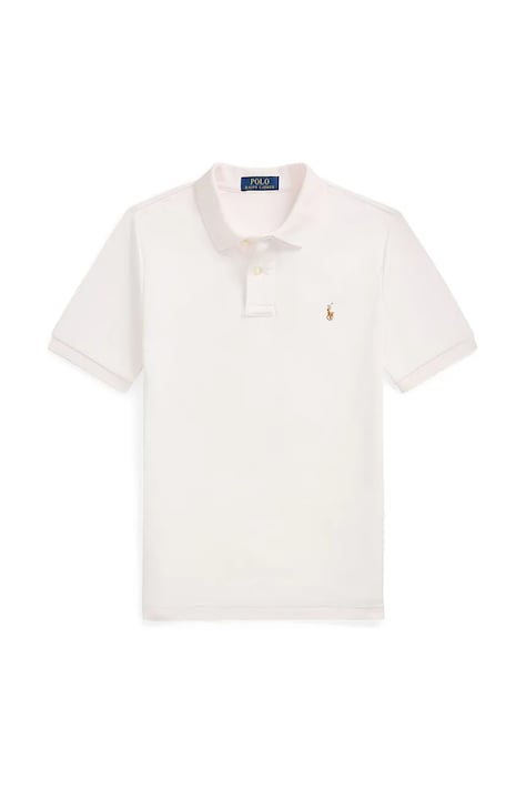 Polo Ralph Lauren polo bawełniane dziecięce kolor biały gładki 323952431005
