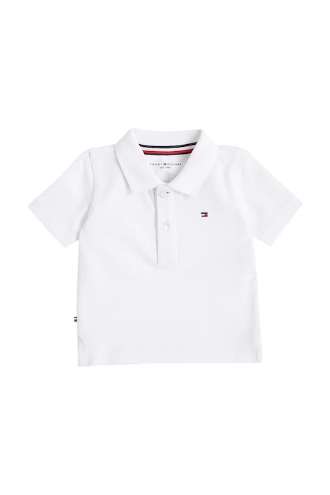 Tommy Hilfiger tricou polo copii culoarea alb, neted, KN0KN02030