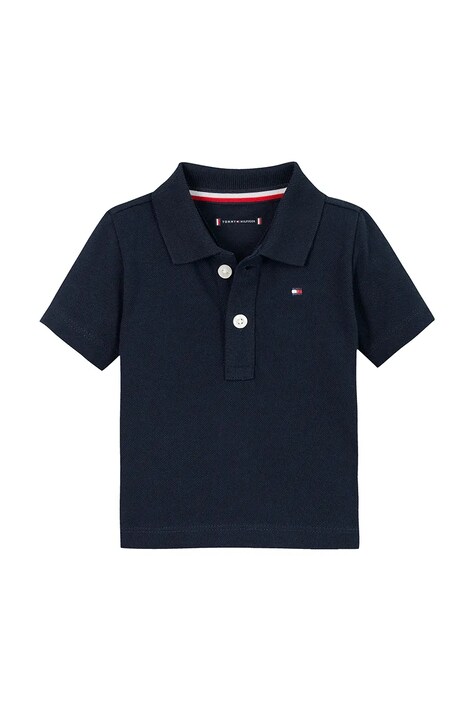 Tommy Hilfiger tricou polo copii culoarea albastru marin, neted, KN0KN02030