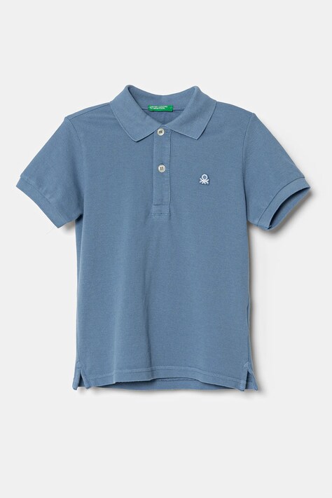 United Colors of Benetton tricouri polo din bumbac pentru copii neted, 3089G3008