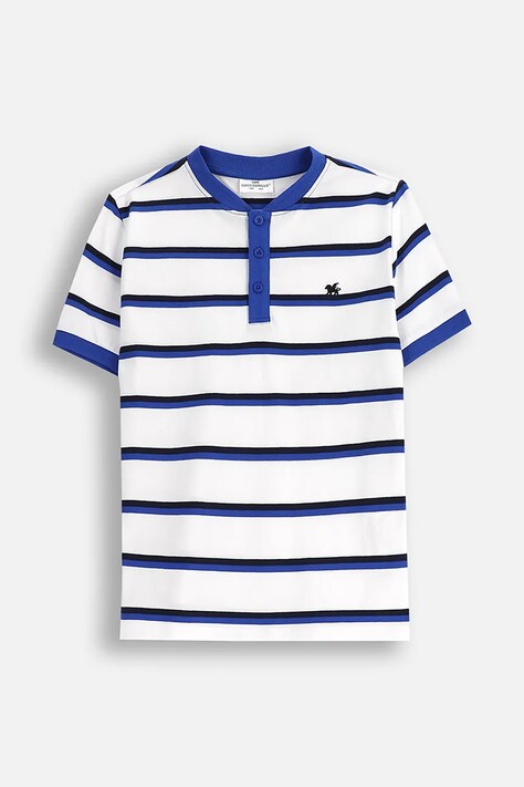 Pamučna polo majica Coccodrillo boja: bijela, s uzorkom, BACK TO SCHOOL BOY
