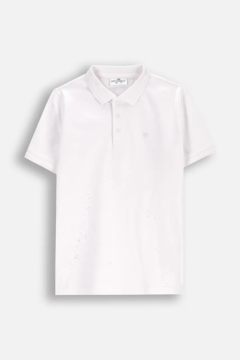 Dětská bavlněná polokošile Coccodrillo bílá barva, hladká, BACK TO SCHOOL BOY