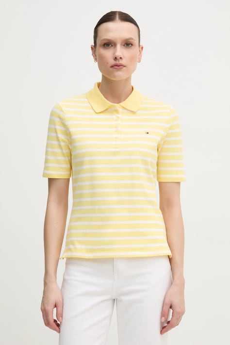 Polo tričko Tommy Hilfiger dámske, tmavomodrá farba, WW0WW43224