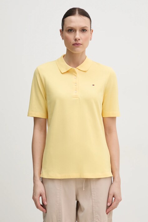 Тениска с яка Tommy Hilfiger в тъмносиньо WW0WW43224