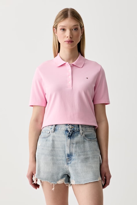 Tommy Hilfiger polo tričko dámske s bavlnou ružové WW0WW43224
