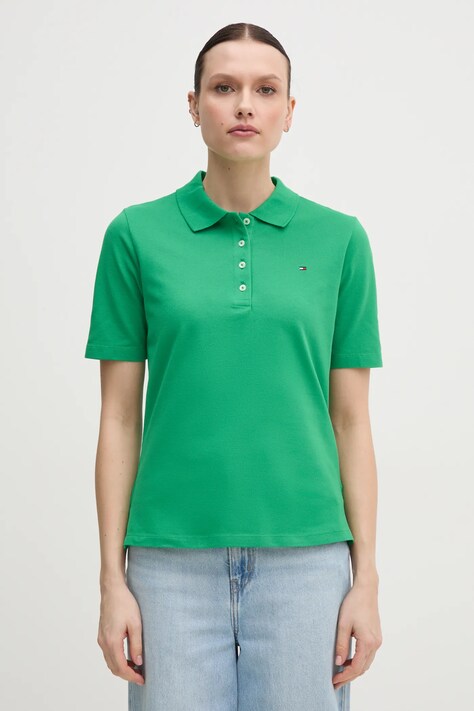 Tommy Hilfiger tricou polo femei, culoarea bleumarin, WW0WW43224