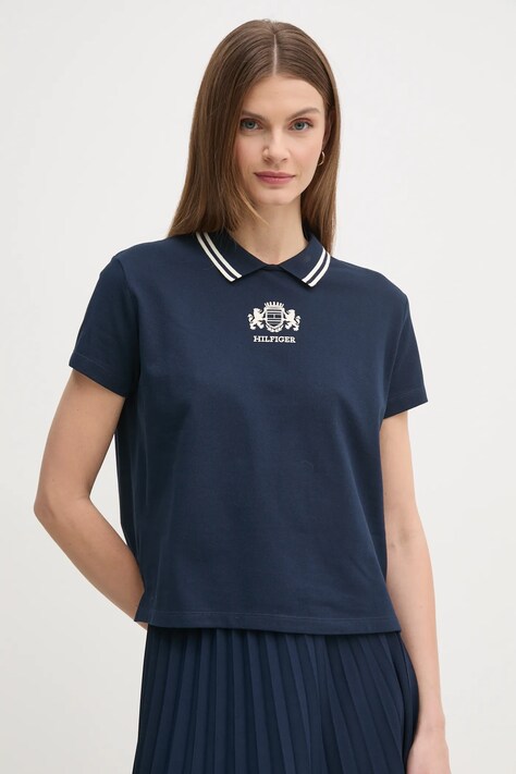 Tričko Tommy Hilfiger tmavomodrá barva, WW0WW43929