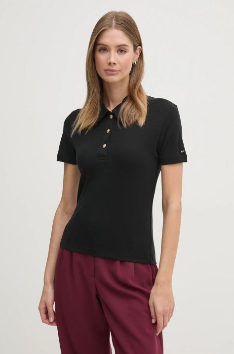 Tommy Hilfiger polo donna colore nero WW0WW44446