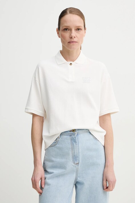 Marc O'Polo polo de bumbac femei, culoarea alb, 5000006692