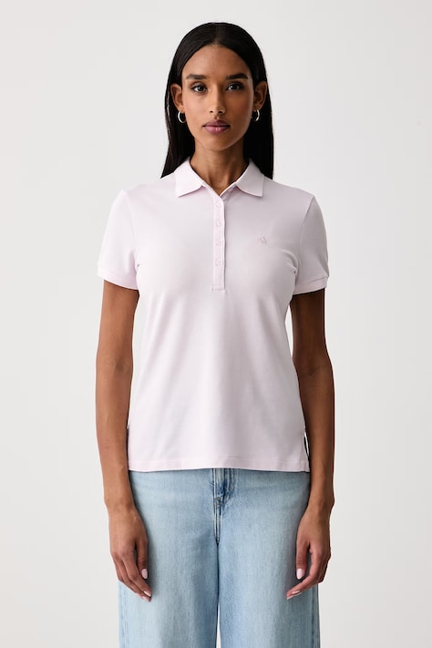 United Colors of Benetton Polo majica ženska bombažna z elastanom roza 3TQJD300W