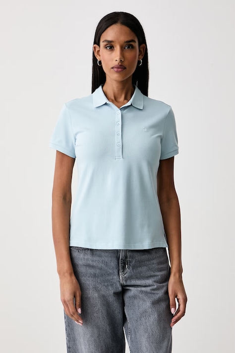 United Colors of Benetton Polo majica ženska bombažna z elastanom modra 3TQJD300W