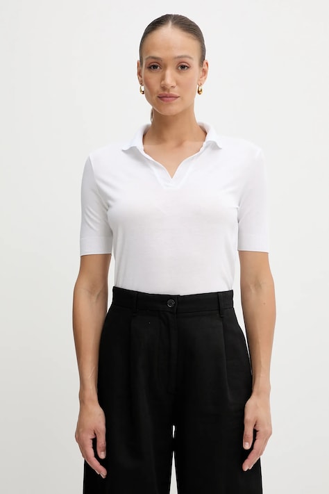 Polo tričko Calvin Klein dámské, bílá barva, LV044B208G