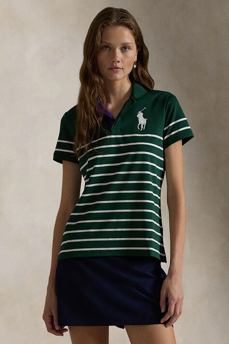 Polo Ralph Lauren tricou polo culoarea verde, 211945774