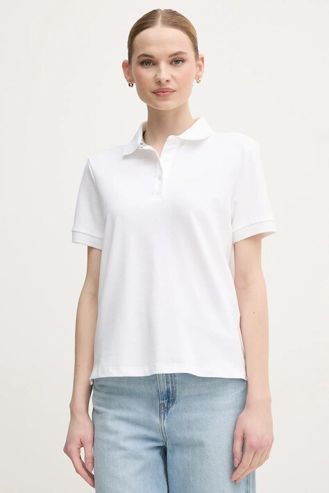 Barbour tricou polo Bowford femei, culoarea alb, LML0886WH11