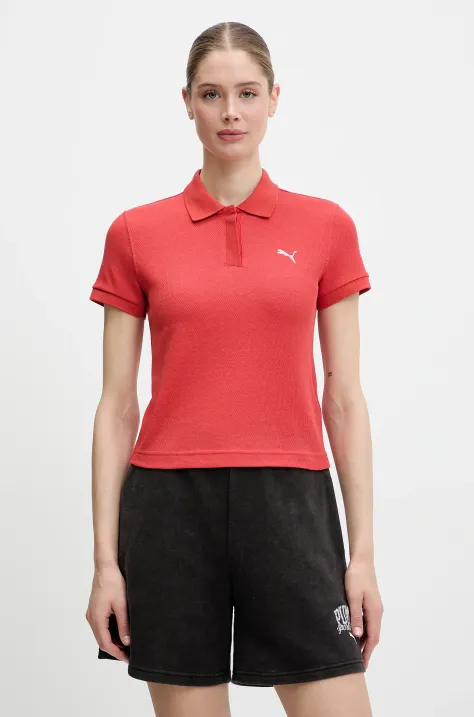 Puma polo damski kolor czerwony 629777
