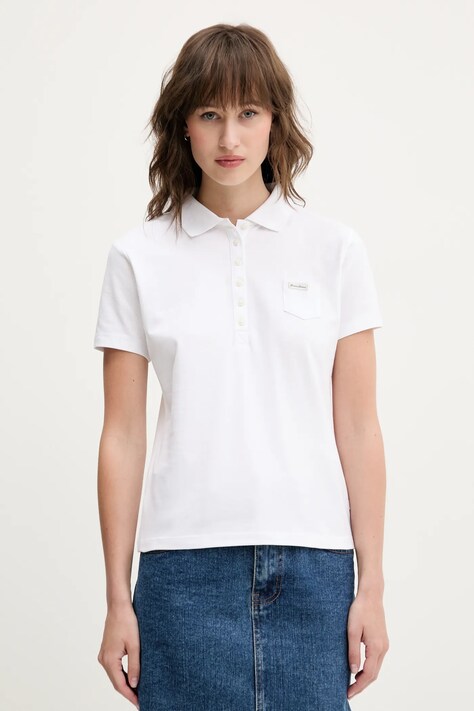 Guess Jeans tricou polo culoarea alb, W5GP73 KCYR1