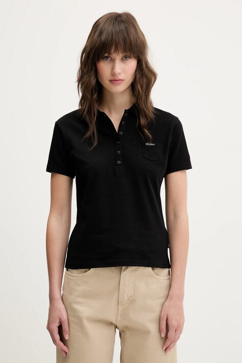 Πόλο Guess Jeans χρώμα: μαύρο, W5GP73 KCYR1