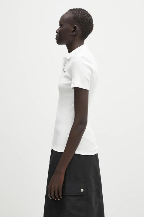 Lacoste polo de bumbac culoarea bej, DF5377
