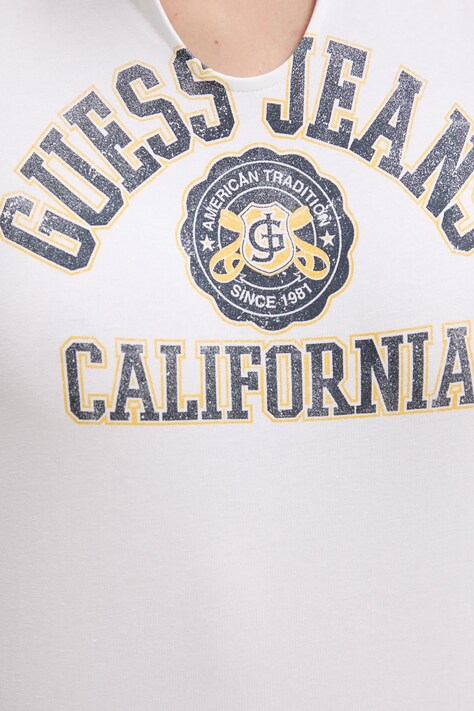 Футболка Guess Jeans — SS25-POD036, білий — фото 5