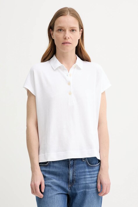 Marc O'Polo polo de bumbac culoarea alb, 516232153021