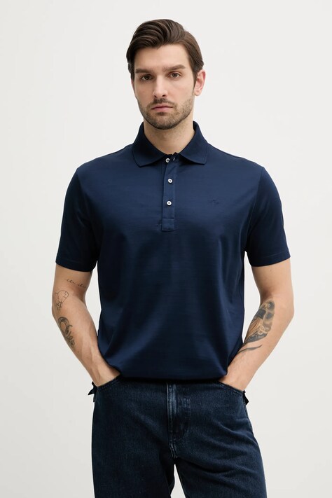 Bavlněné polo tričko Paul&Shark tmavomodrá barva, 25411239