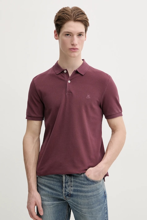 Marc O'Polo tricou polo barbati, culoarea rosu, neted, 522249653190