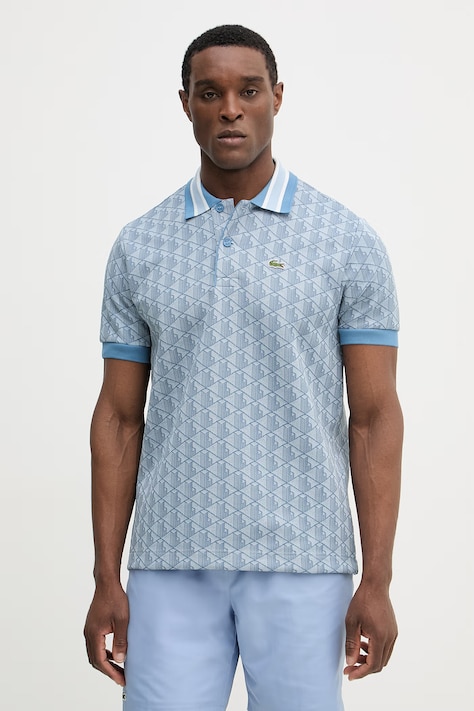 Polo tričko Lacoste pánské, šedá barva, DH1417