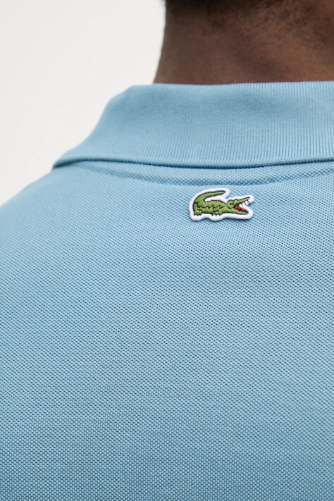 Бавовняне поло Lacoste — SS25-POM050, блакитний — фото 5