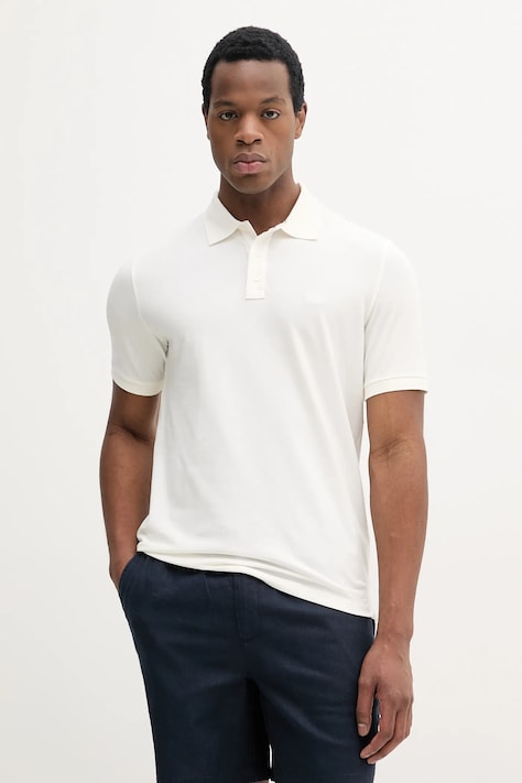 Liu Jo tricou polo bărbați, culoarea bej, uni, QA5157 J0299