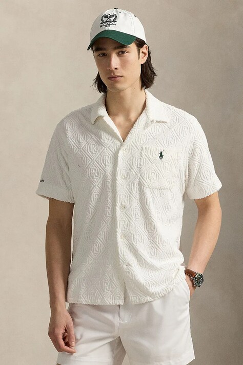 Polo Ralph Lauren tricou polo culoarea alb, uni, 710981134