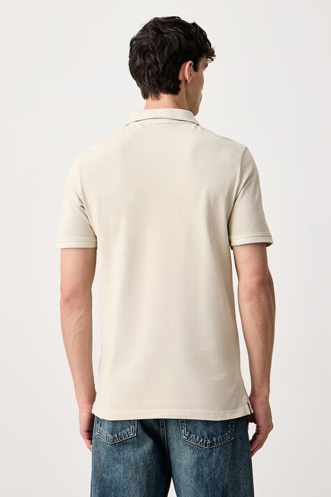 Guess Polo męskie bawełniane beżowe M2YP24 KC9T1