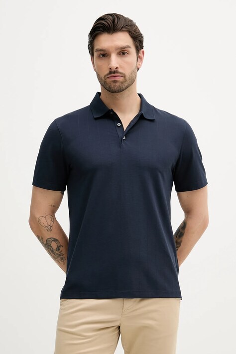 Calvin Klein tricou polo culoarea negru, uni, LV04LB220G