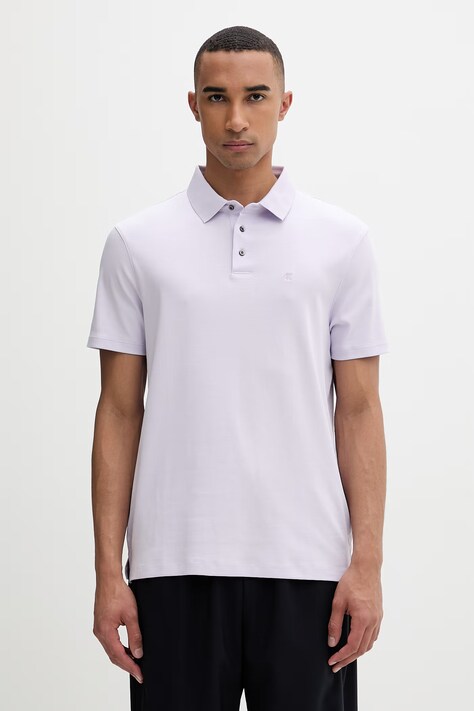 Calvin Klein polo męskie bawełniane fioletowe LV04LB276G