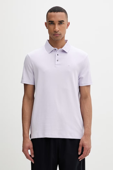 Calvin Klein polo męskie bawełniane fioletowe LV04LB276G