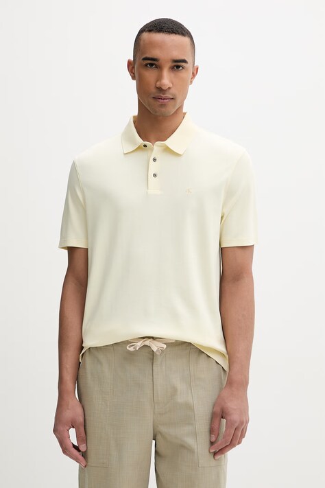 Calvin Klein polo męskie bawełniane żółte LV04LB276G