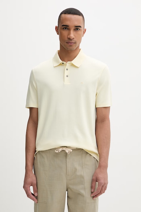 Calvin Klein polo męskie bawełniane żółte LV04LB276G